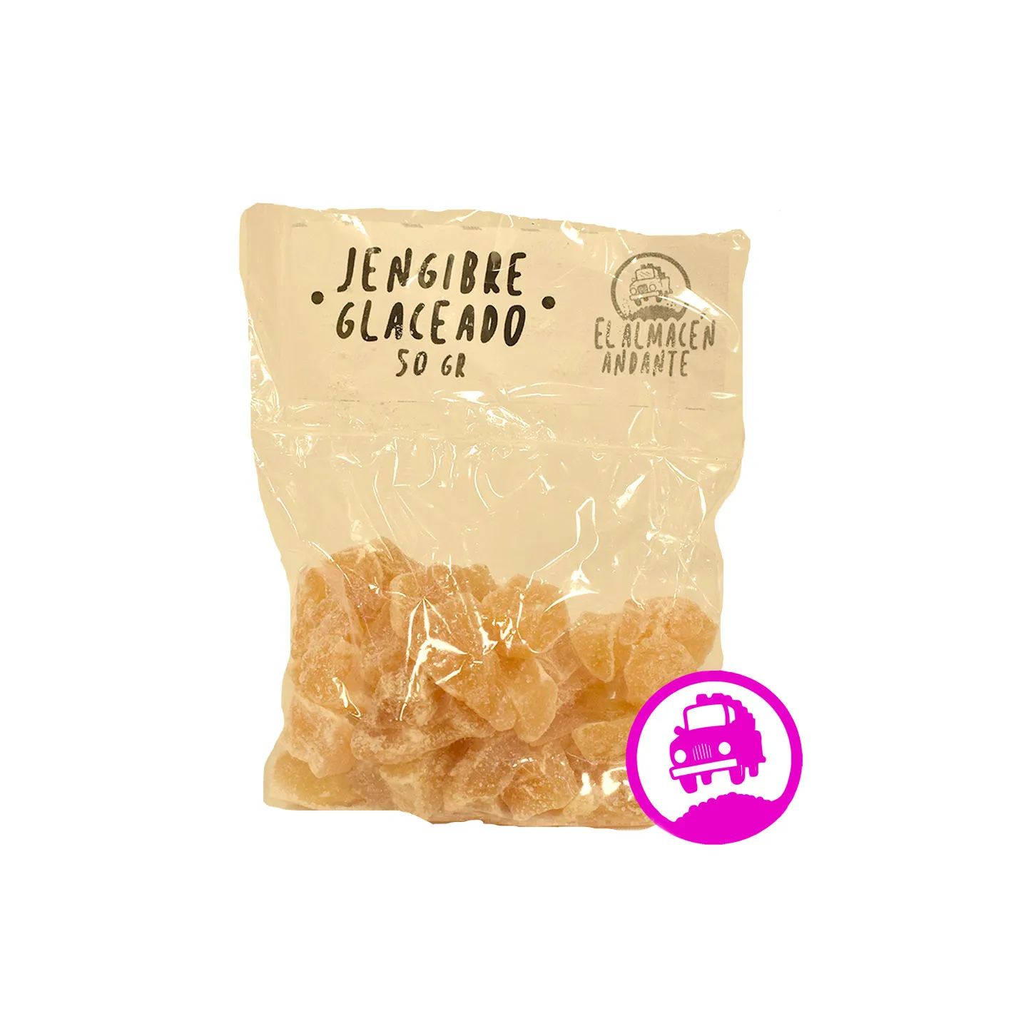 Jengibre glaseado 50 gr. (Fraccionado por el Almacén)