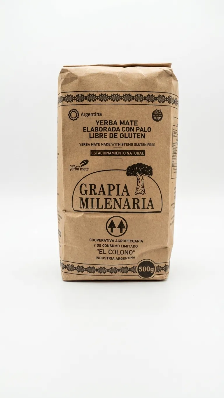 Yerba Mate "Grapia Milenaria" 500gr (Cooperativa Agrícola y de Consumo El Colono)