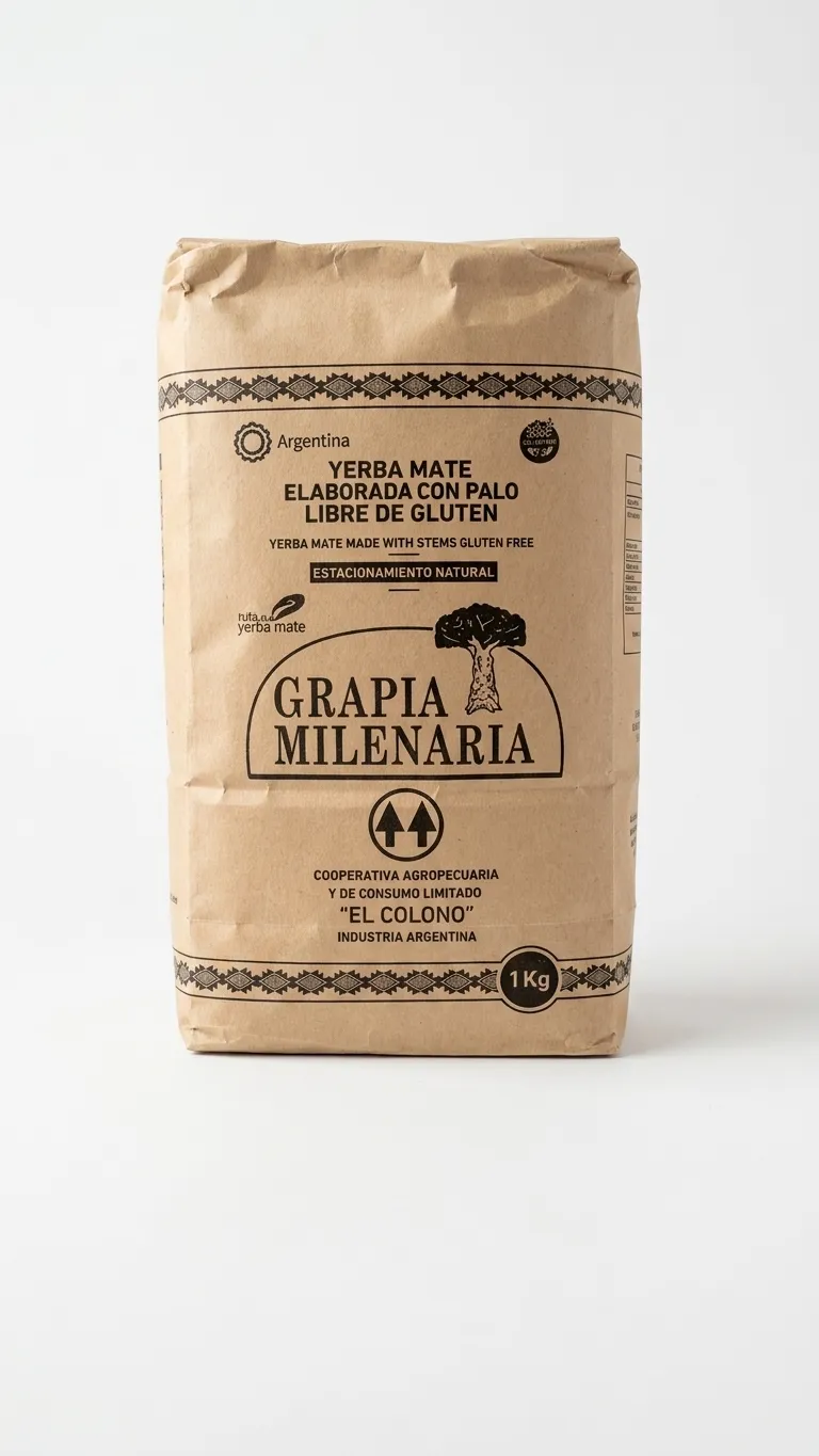 Yerba Mate "Grapia Milenaria " 1 kg (Cooperativa Agrícola y de Consumo El Colono)