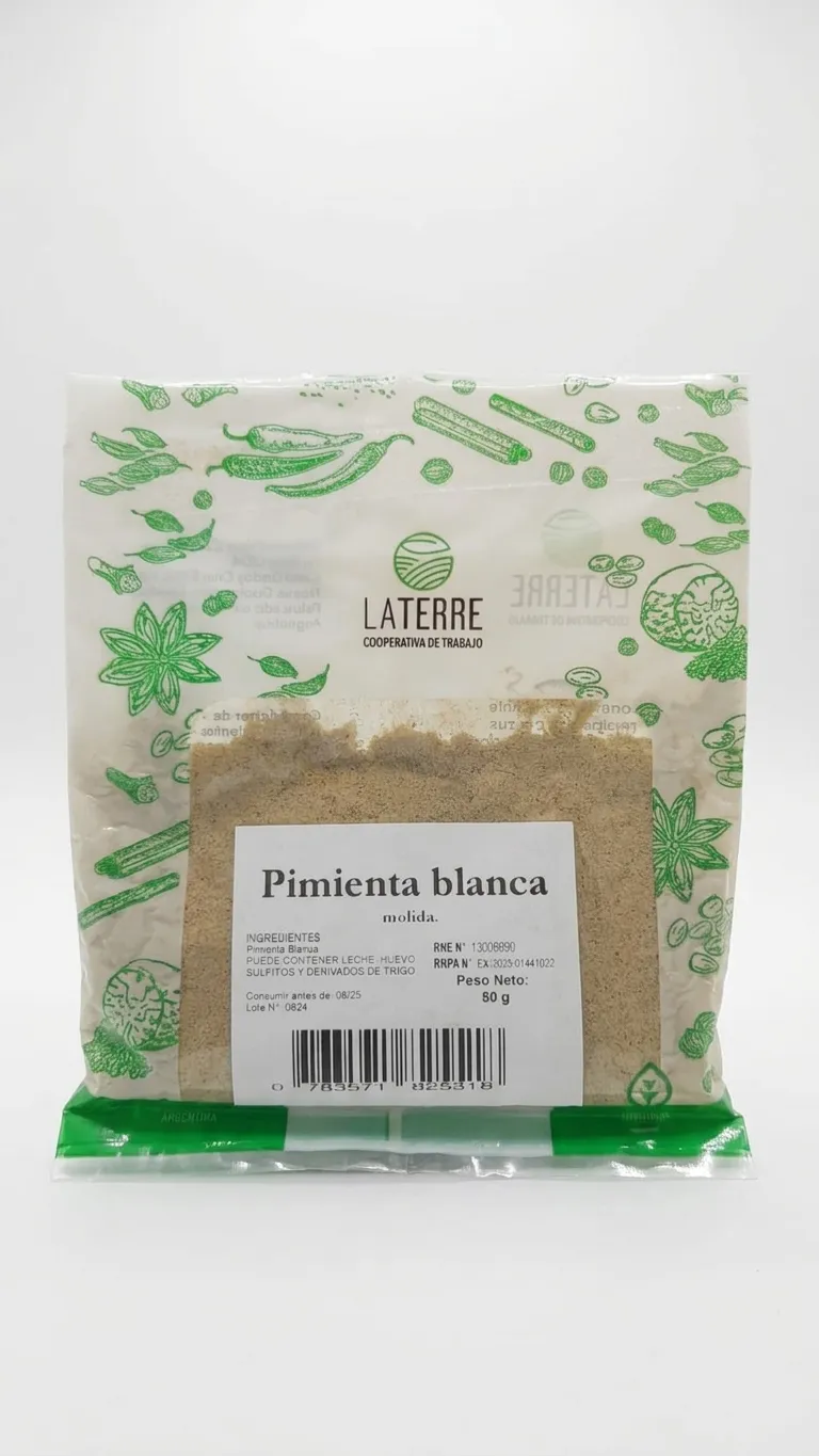 Pimienta Blanca x 50gr (Cooperativa La Terre)